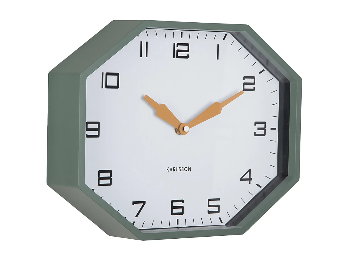 Réveil Modern Factory Octagon - 32x32x26 cm - Vert