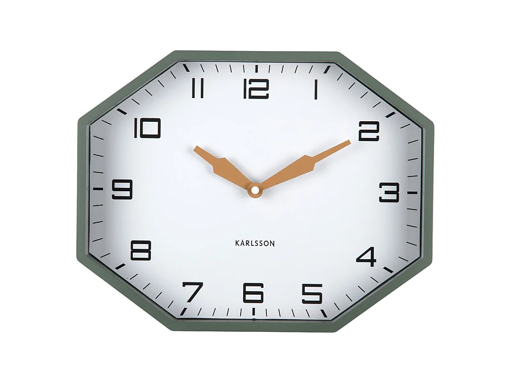 Réveil Modern Factory Octagon - 32x32x26 cm - Vert