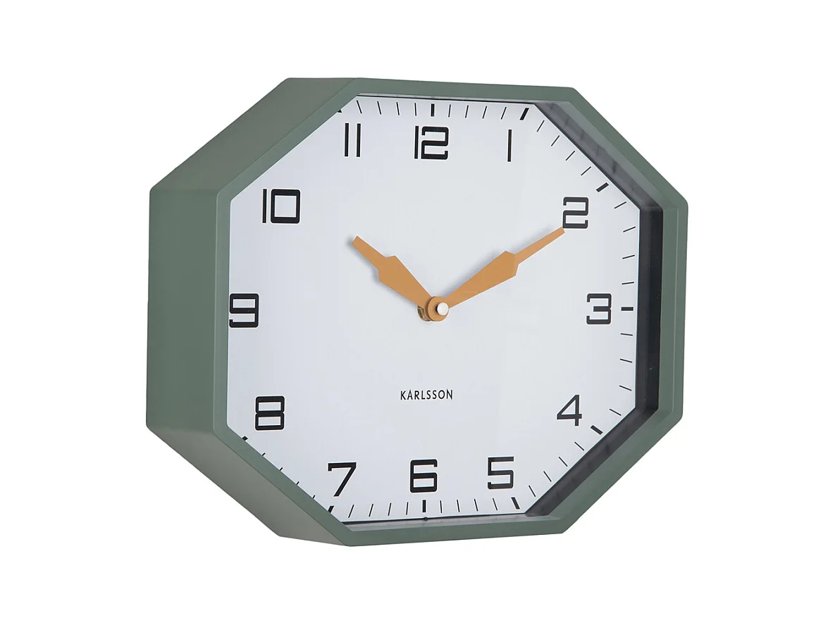 Wekker Modern Factory Octagon- 32x32x26 cm - Groen