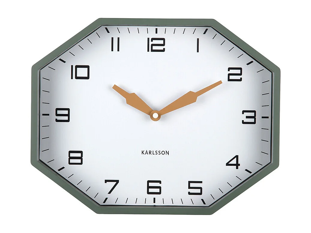 Réveil Modern Factory Octagon - 32x32x26 cm - Vert