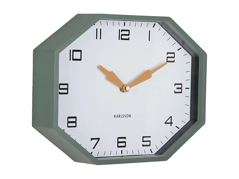 Réveil Modern Factory Octagon - 32x32x26 cm - Vert