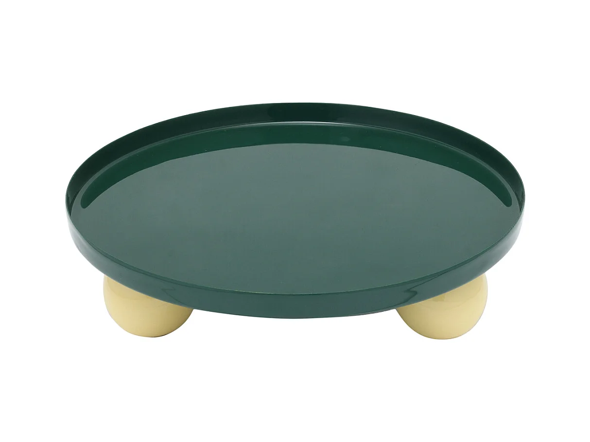 Plateau double Funky - 25x25x6,5 cm - Vert