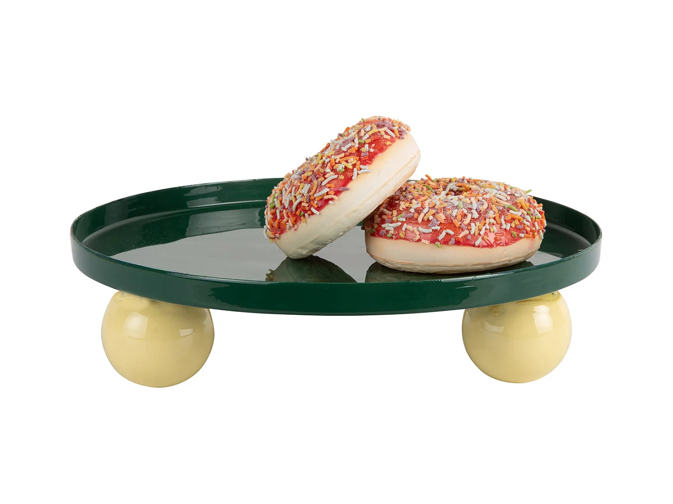 Plateau double Funky - 25x25x6,5 cm - Vert