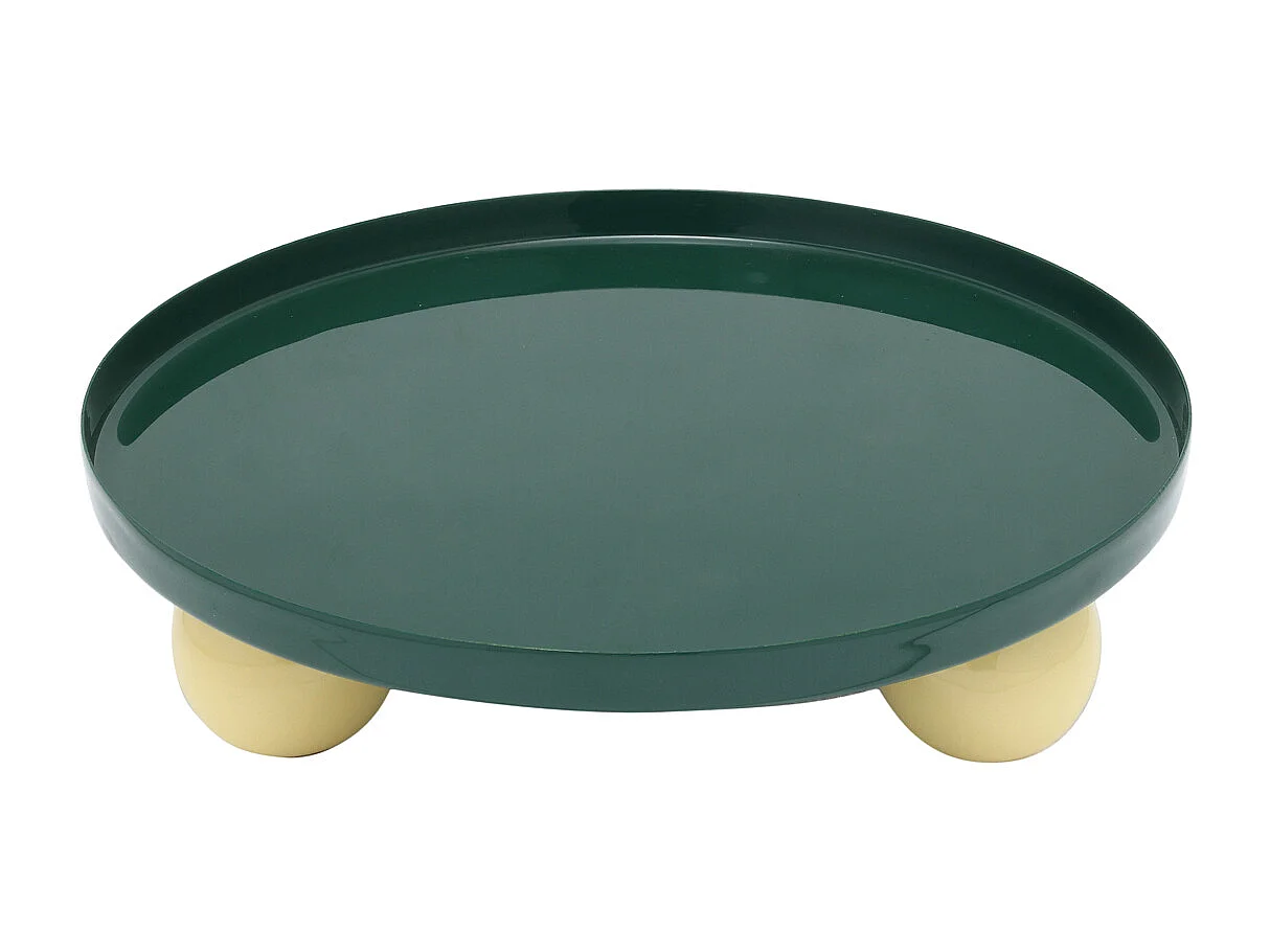 Plateau double Funky - 25x25x6,5 cm - Vert
