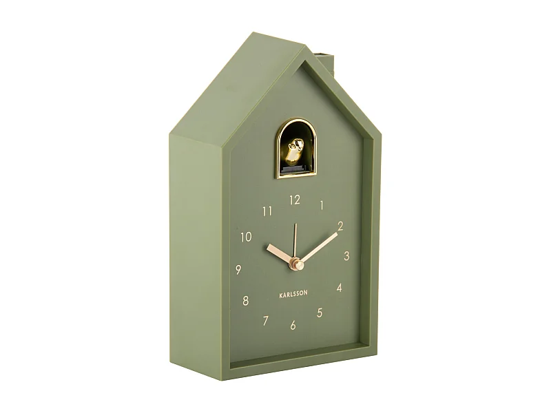 Wekker Modern Cuckoo Oro- 15x11.5x20 cm - Groen