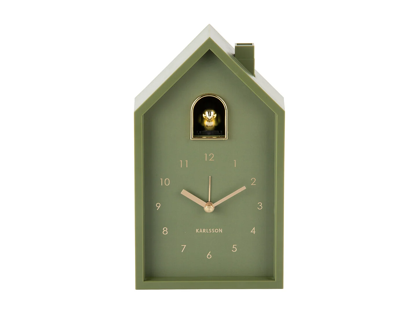 Wekker Modern Cuckoo Oro- 15x11.5x20 cm - Groen