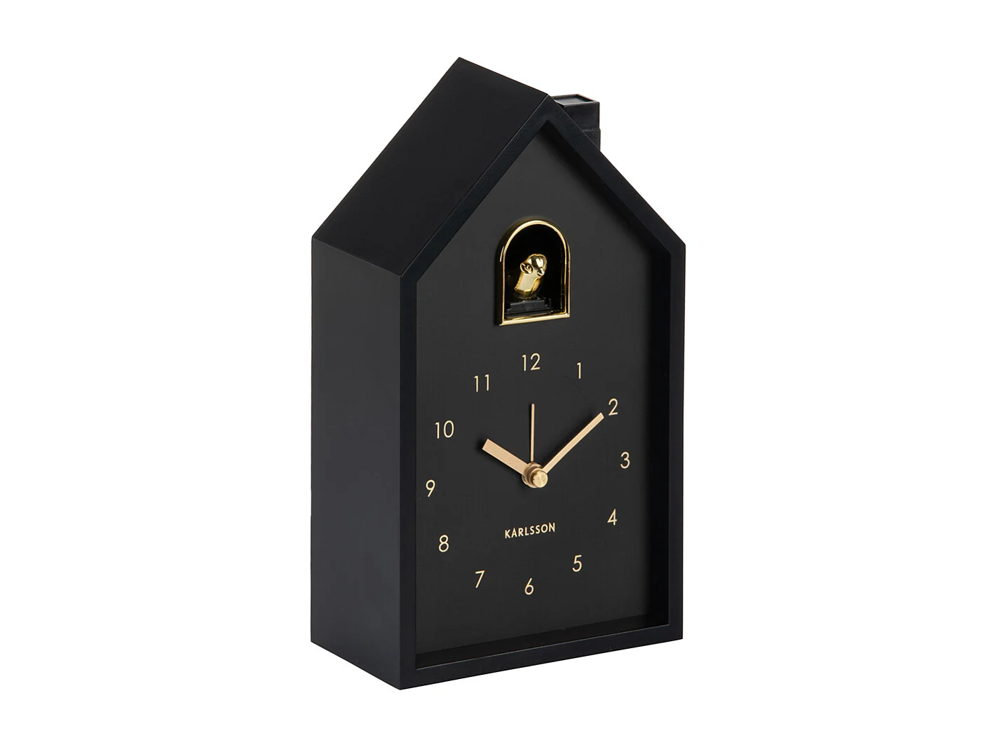 Wekker Modern Cuckoo Oro- 15x11.5x20 cm - Zwart