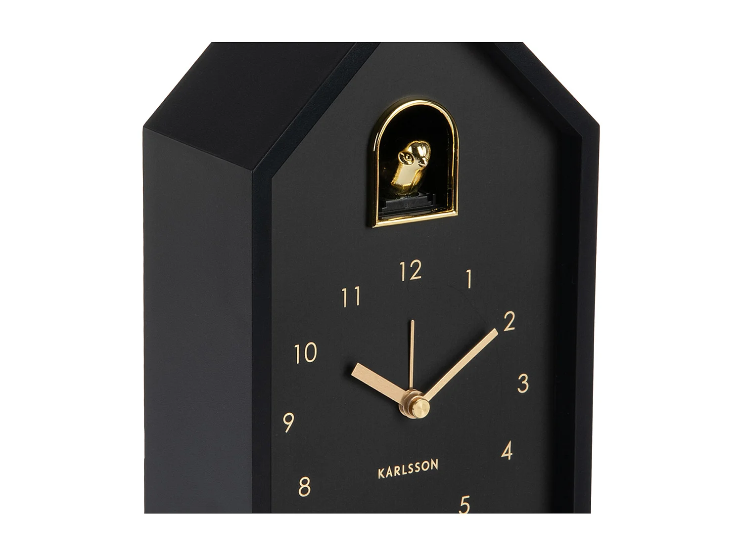 Réveil Moderne Coucou Oro - 15x11,5x20 cm - Noir