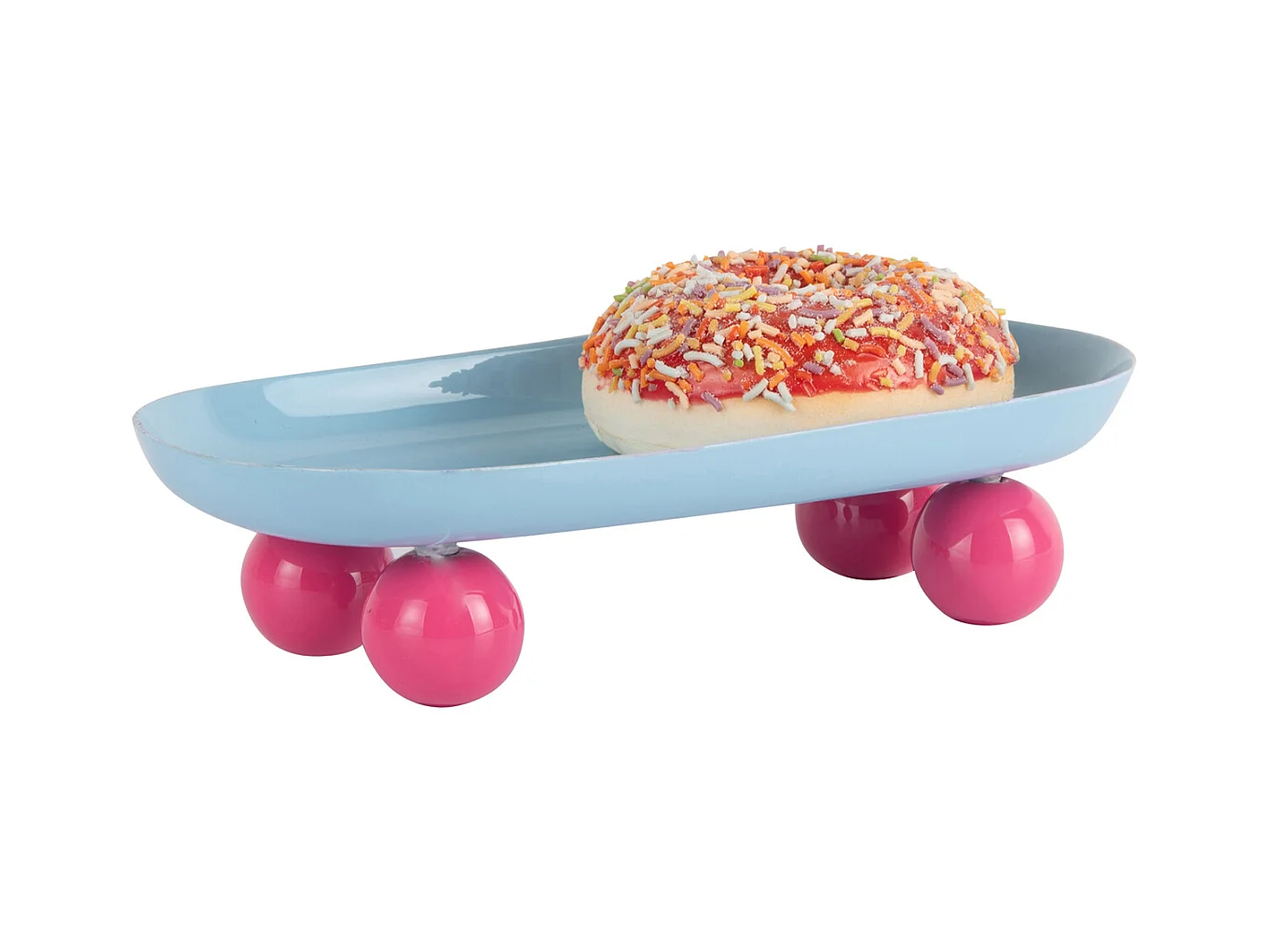 Plateau double Funky - 39x16x6 cm - Bleu