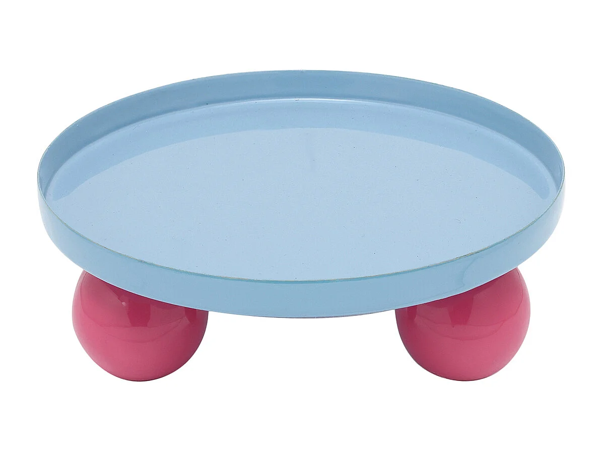 Plateau double Funky - 20x20x7 cm - Bleu