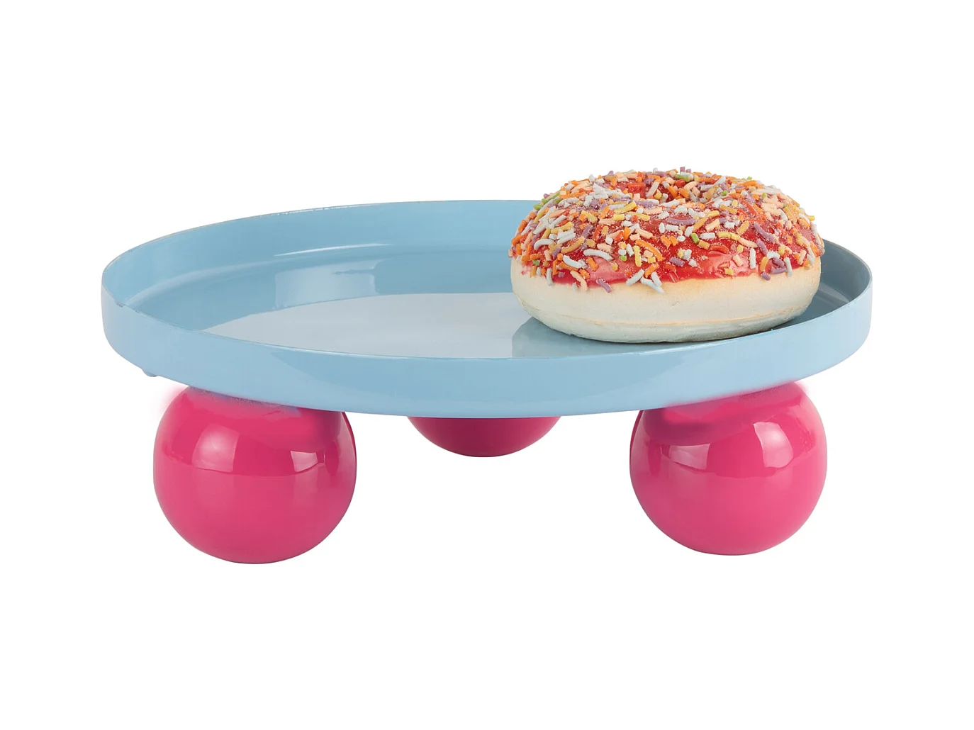 Plateau double Funky - 20x20x7 cm - Bleu