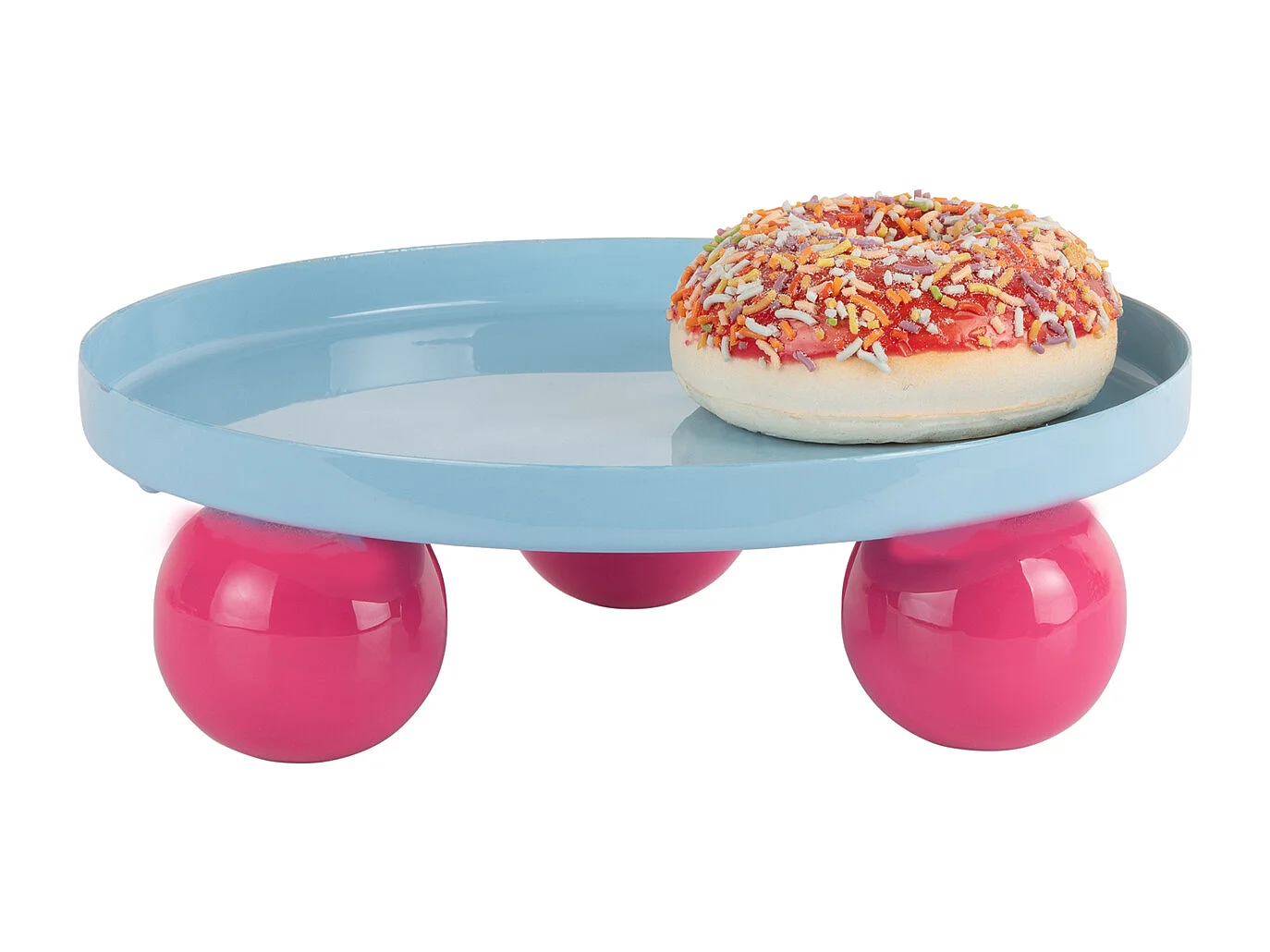 Plateau double Funky - 20x20x7 cm - Bleu