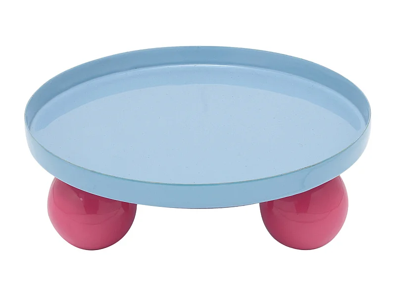 Plateau double Funky - 20x20x7 cm - Bleu