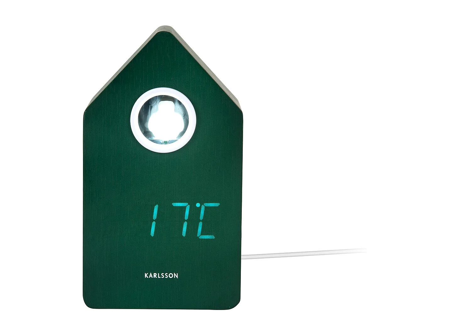 Réveil LED Coucou - 9x9x15,8 cm - Vert