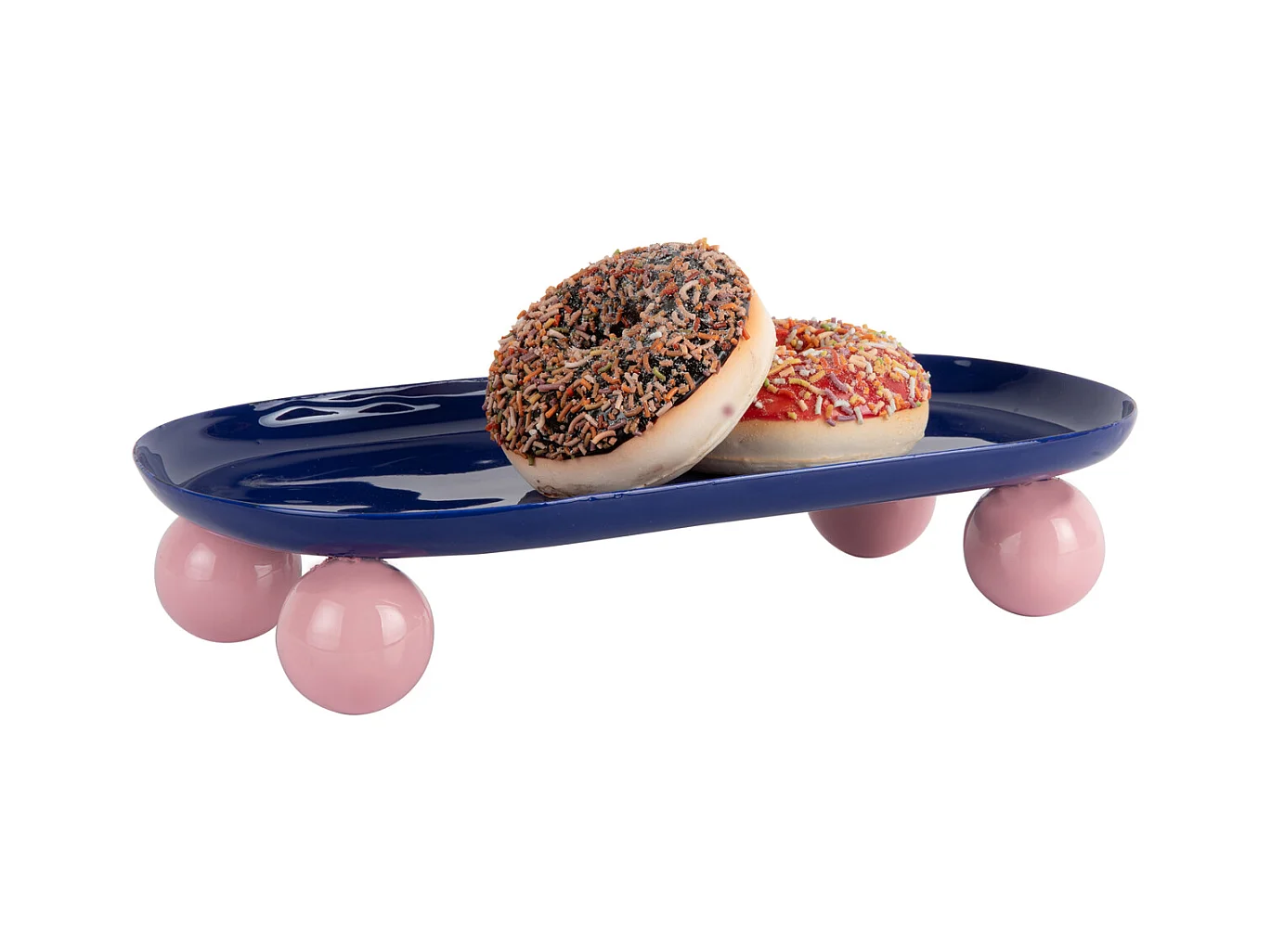 Plateau double Funky - 39x16x6 cm - Bleu