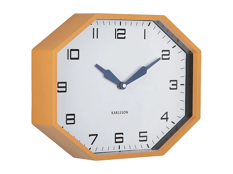 Réveil Modern Factory Octogone - 32x32x26 cm - Jaune