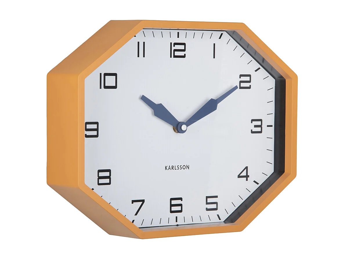 Réveil Modern Factory Octogone - 32x32x26 cm - Jaune