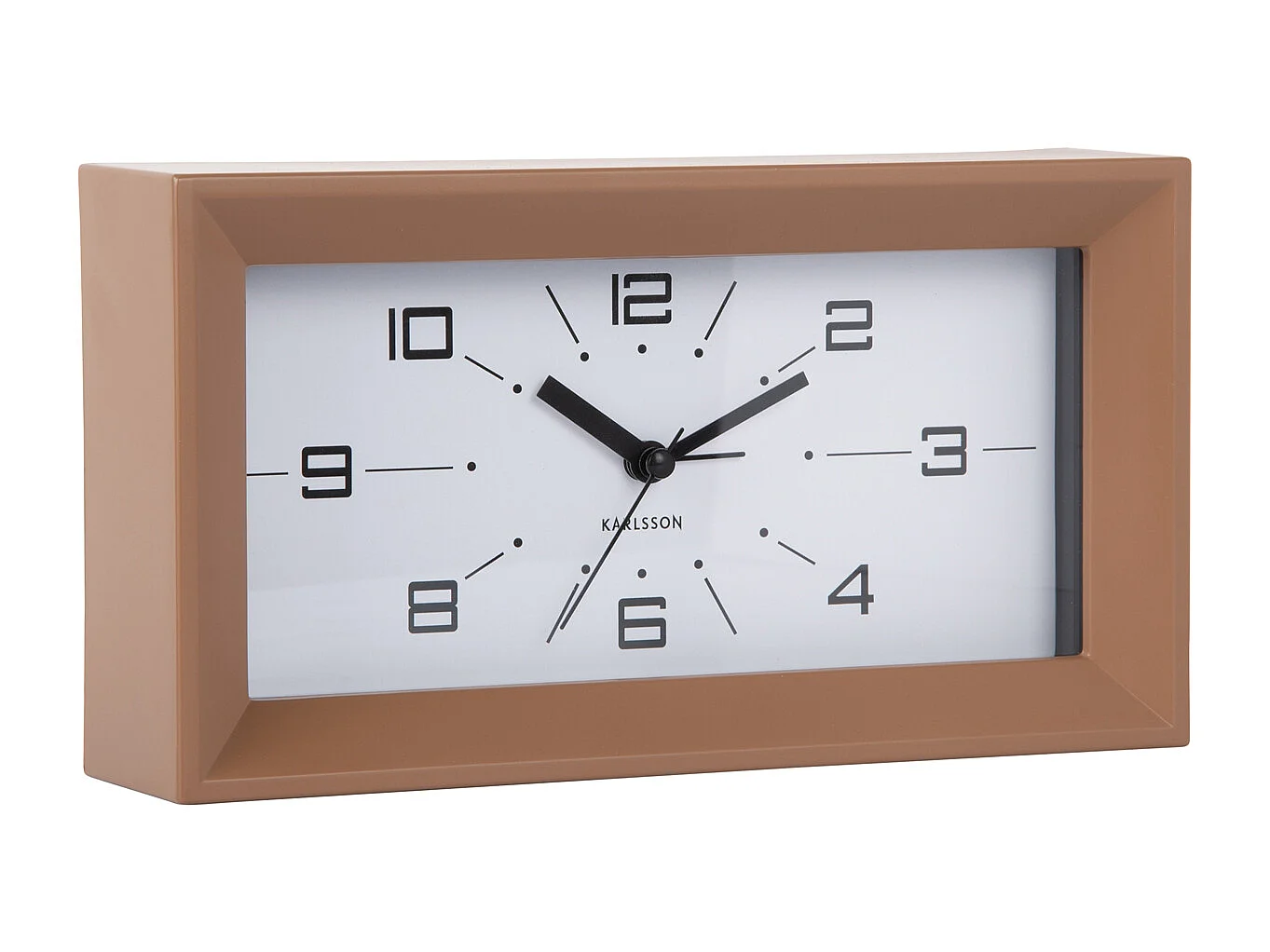 Réveil Lujo - 20,2x20,2x11,2 cm - Marron