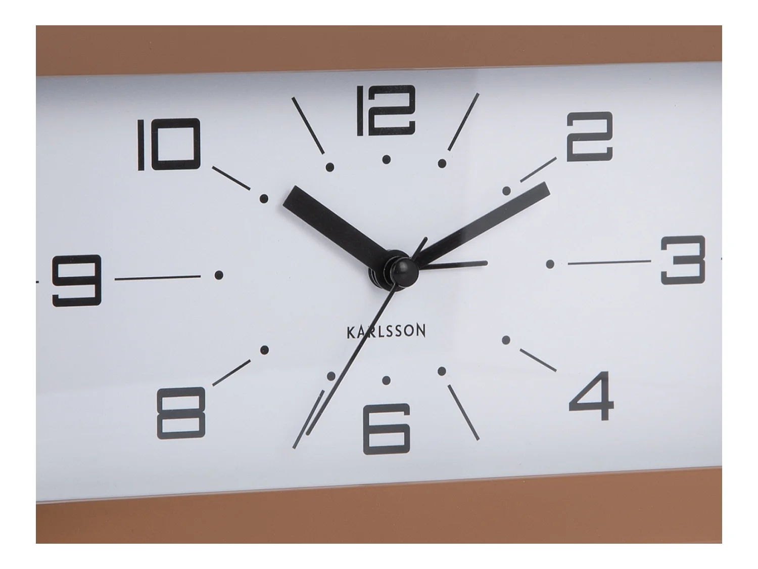 Réveil Lujo - 20,2x20,2x11,2 cm - Marron