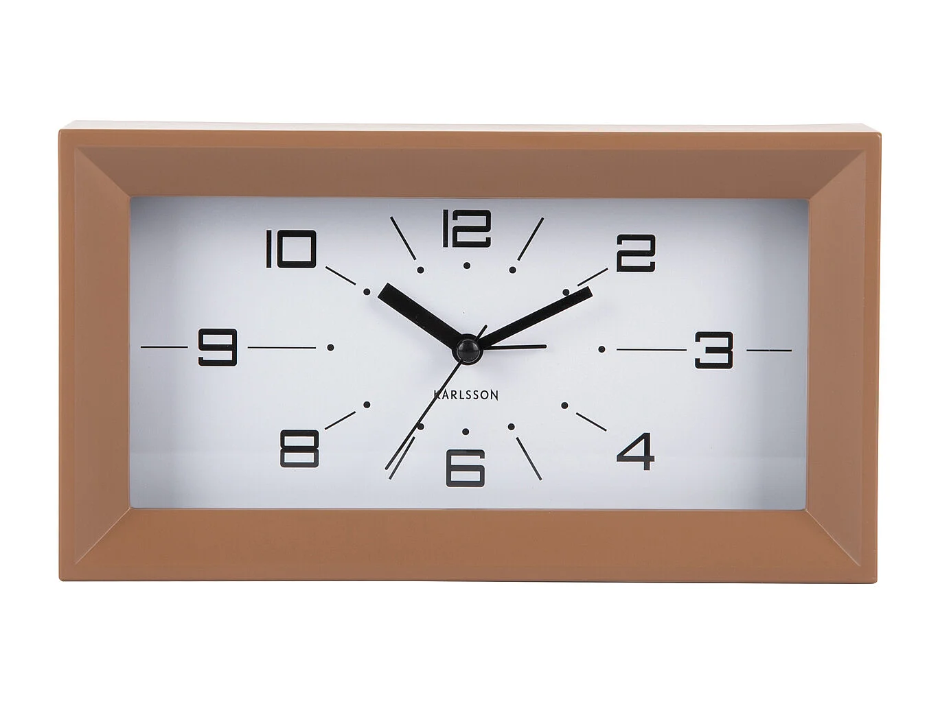 Réveil Lujo - 20,2x20,2x11,2 cm - Marron