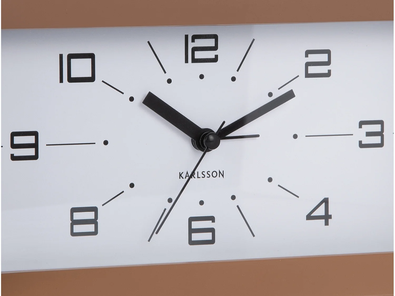 Réveil Lujo - 20,2x20,2x11,2 cm - Marron