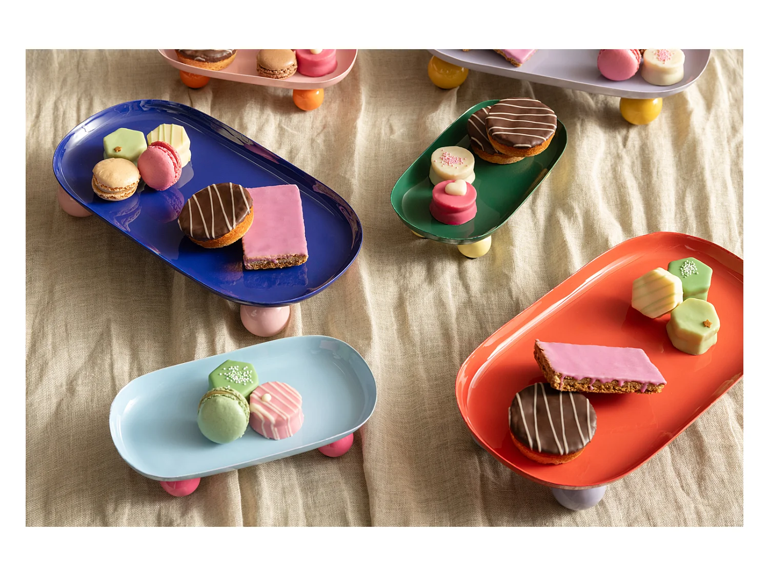 Doppeltes Funky Tablett - 39x16x6 cm - Grün