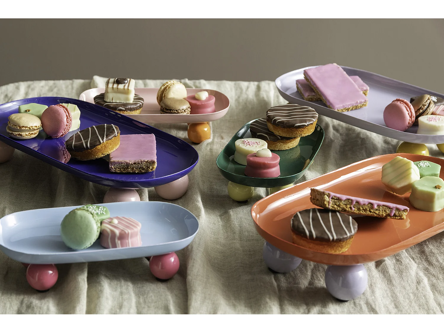 Plateau double Funky - 39x16x6 cm - Vert