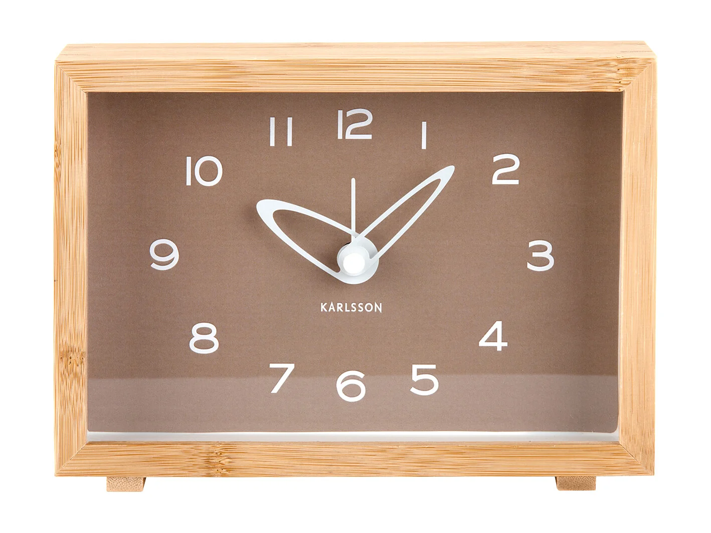 Réveil Tipico - 19x19x13,8 cm - Marron