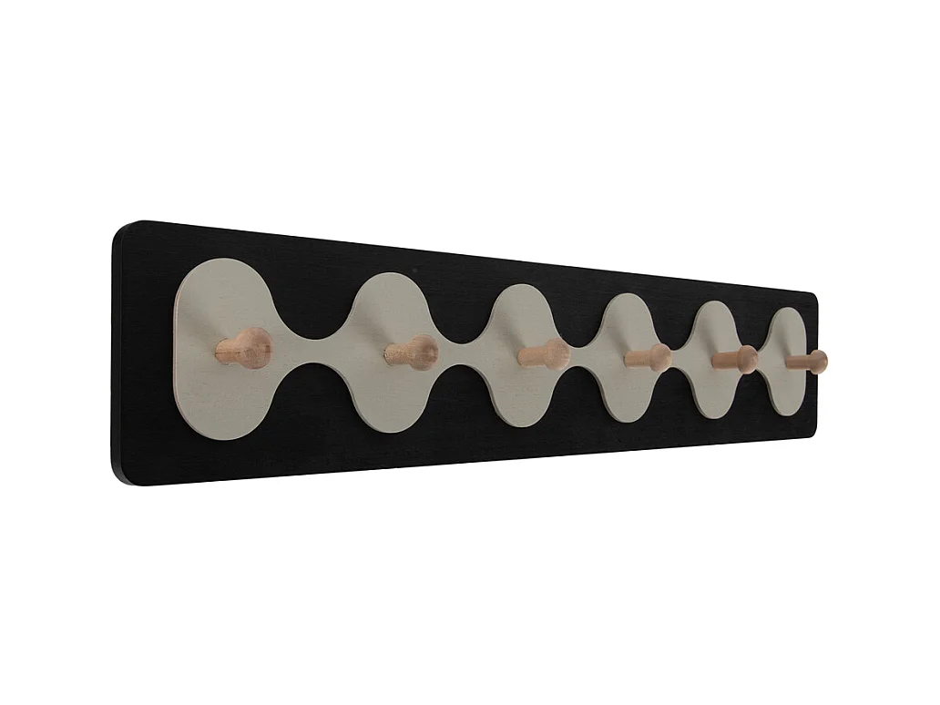 Porte-manteau Rizar - 60x4,5x11,5 cm - Noir
