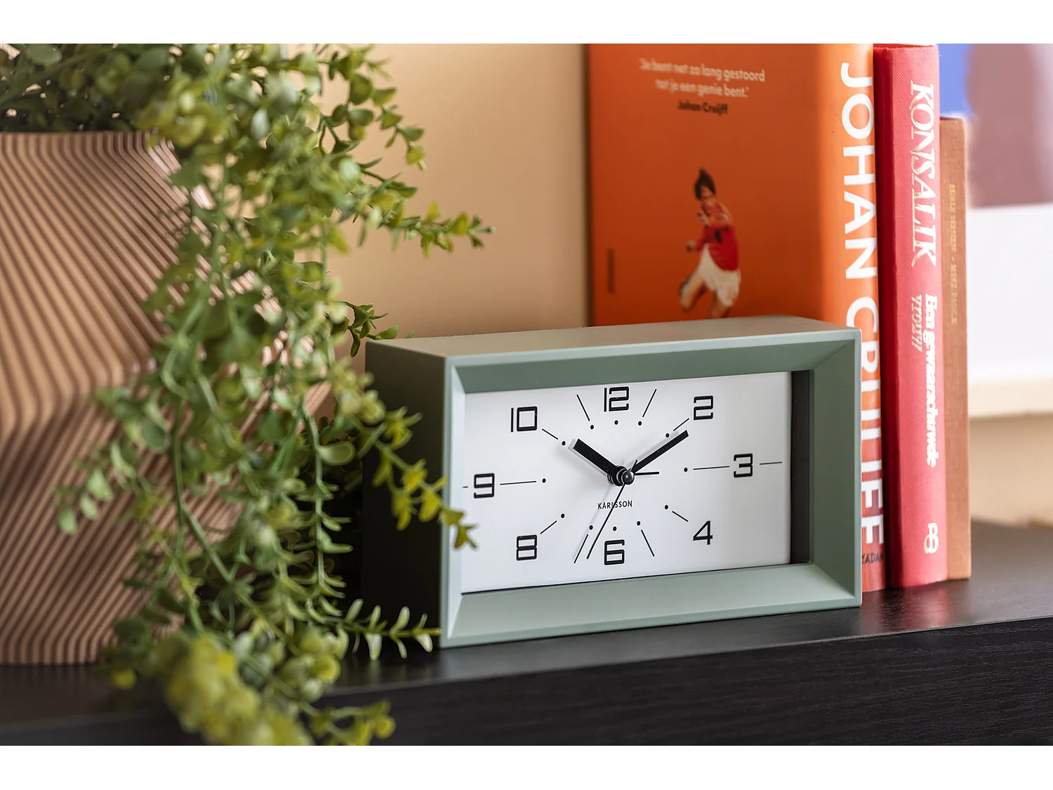 Réveil Lujo - 20,2x20,2x11,2 cm - Vert