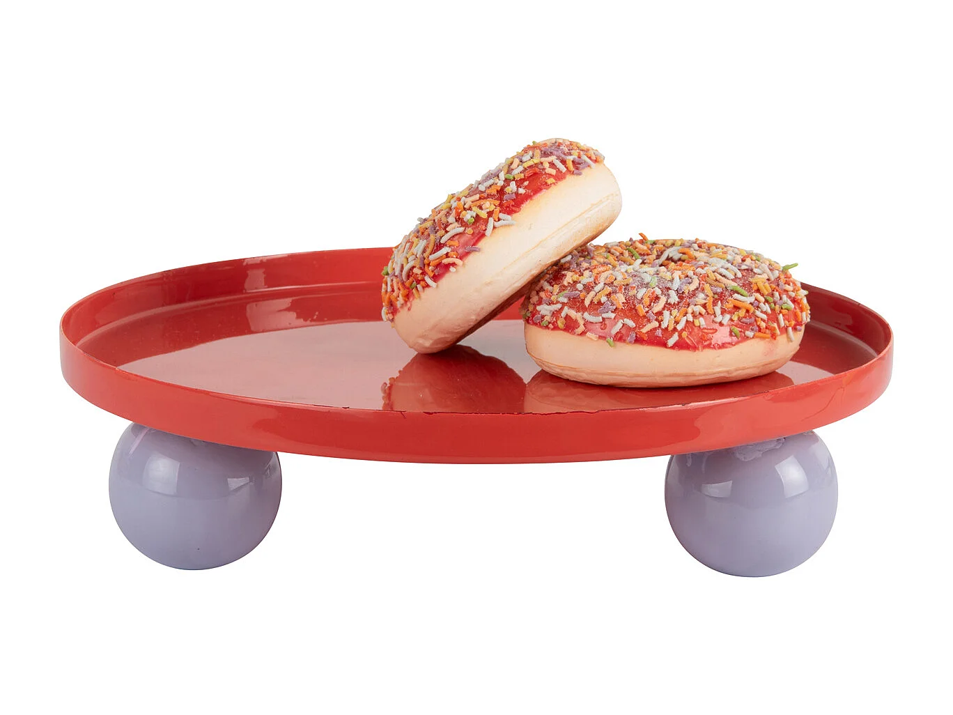 Plateau Double Funky - 25x25x6,5 cm - Rouge