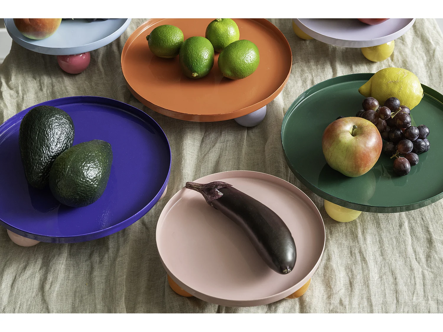 Plateau Double Funky - 25x25x6,5 cm - Rouge