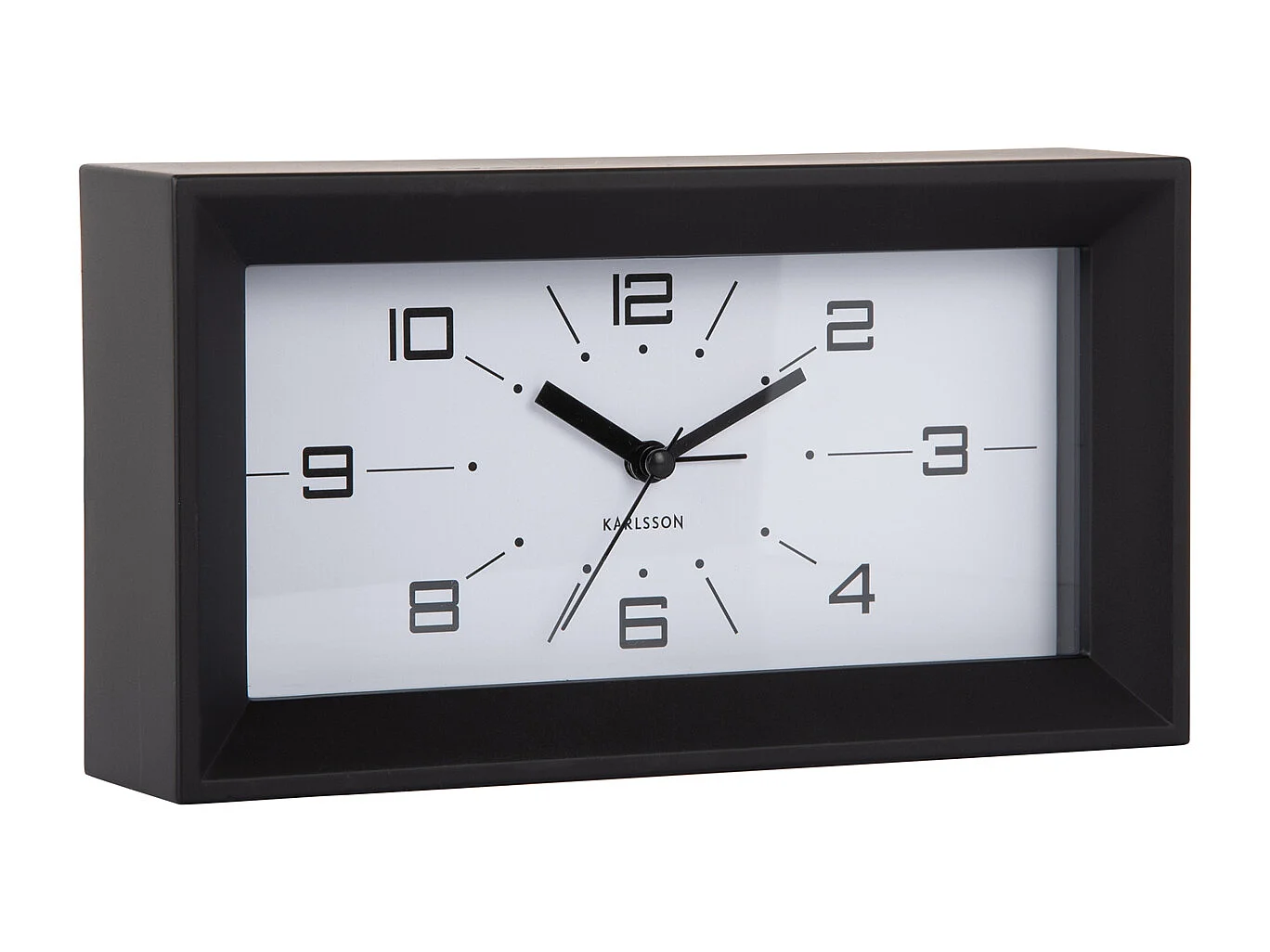 Réveil Lujo - 20,2x20,2x11,2 cm - Noir