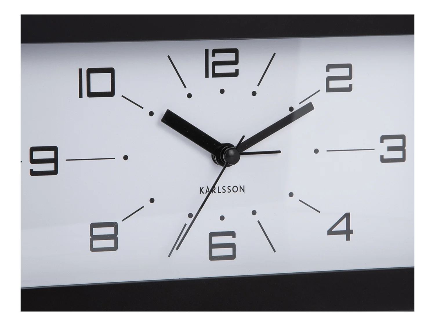 Réveil Lujo - 20,2x20,2x11,2 cm - Noir