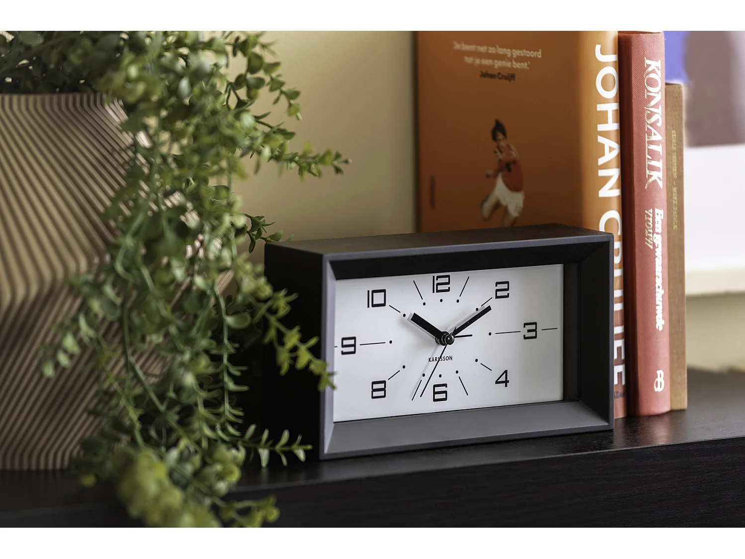 Réveil Lujo - 20,2x20,2x11,2 cm - Noir