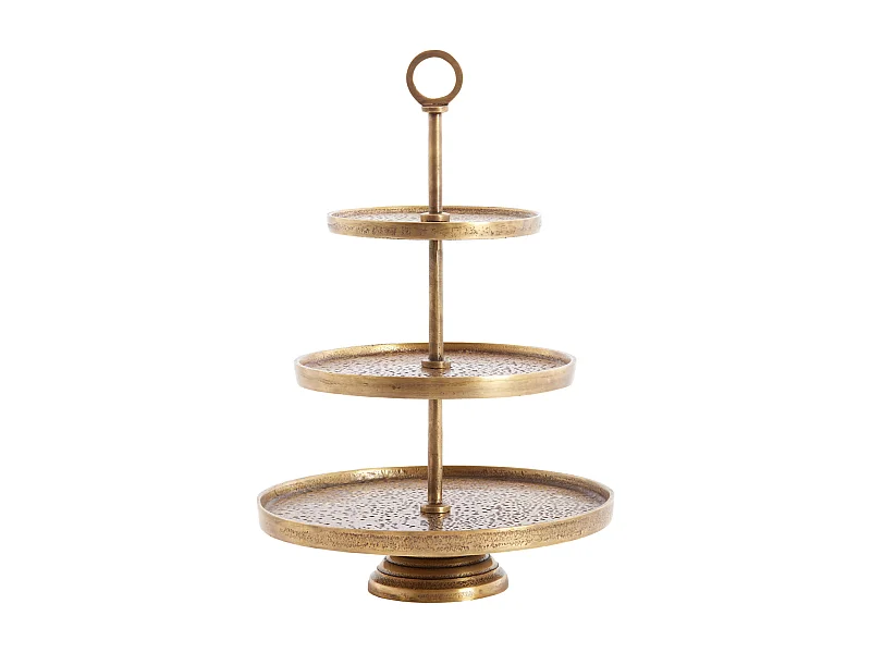 Etagere LUTEK - Ø32x48 cm - Brons