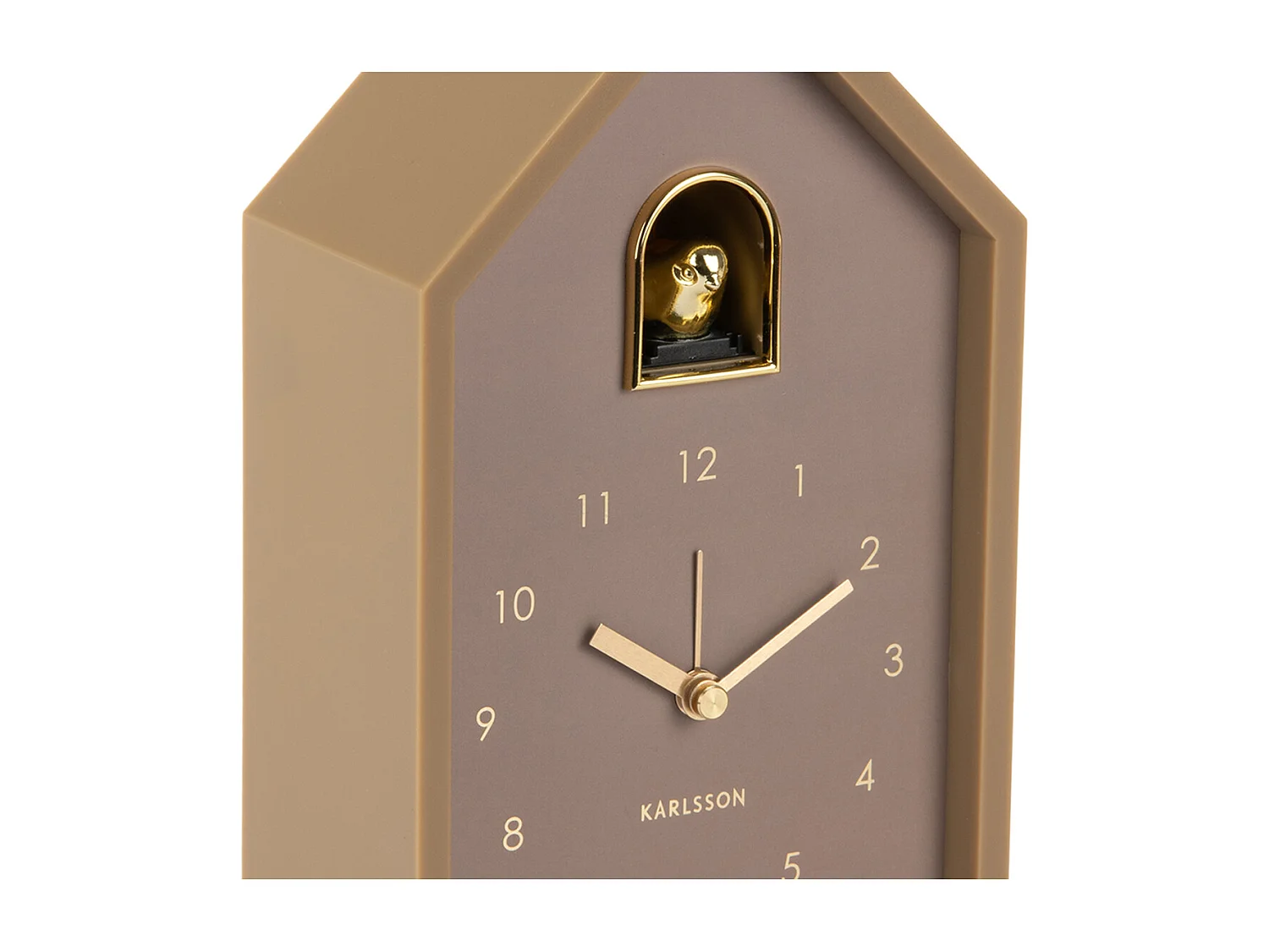 Wekker Modern Cuckoo Oro- 15x11.5x20 cm - Bruin