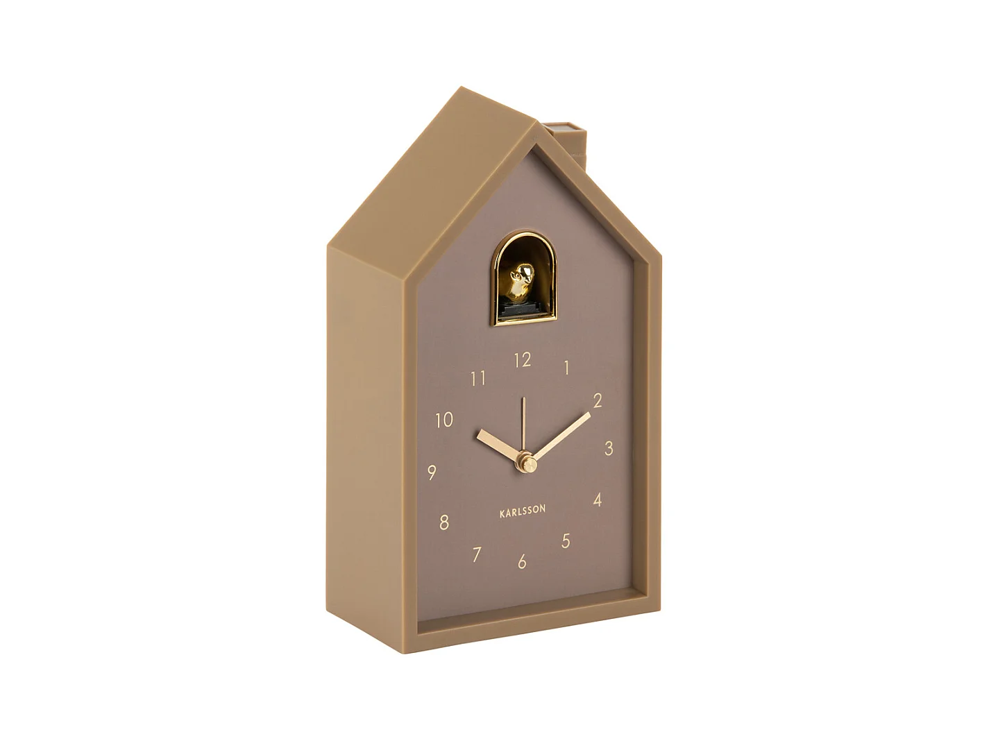 Réveil Moderne Coucou Oro - 15x11,5x20 cm - Marron