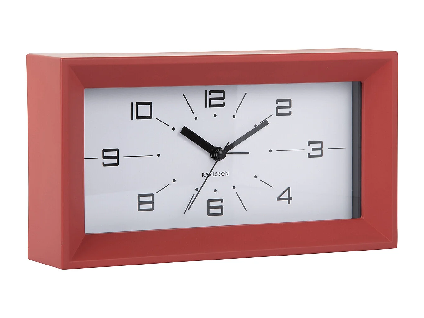 Réveil Lujo - 20,2x20,2x11,2 cm - Rouge