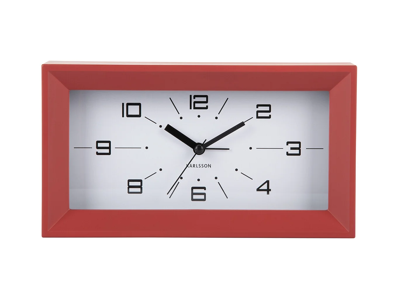 Réveil Lujo - 20,2x20,2x11,2 cm - Rouge