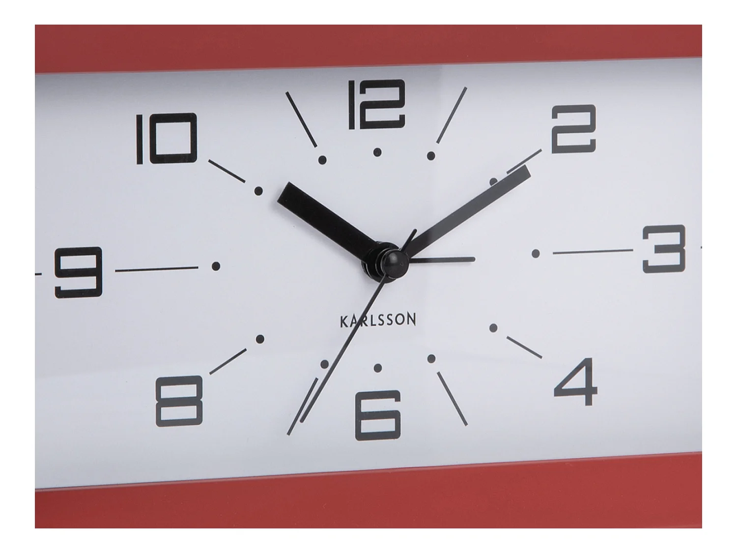 Réveil Lujo - 20,2x20,2x11,2 cm - Rouge