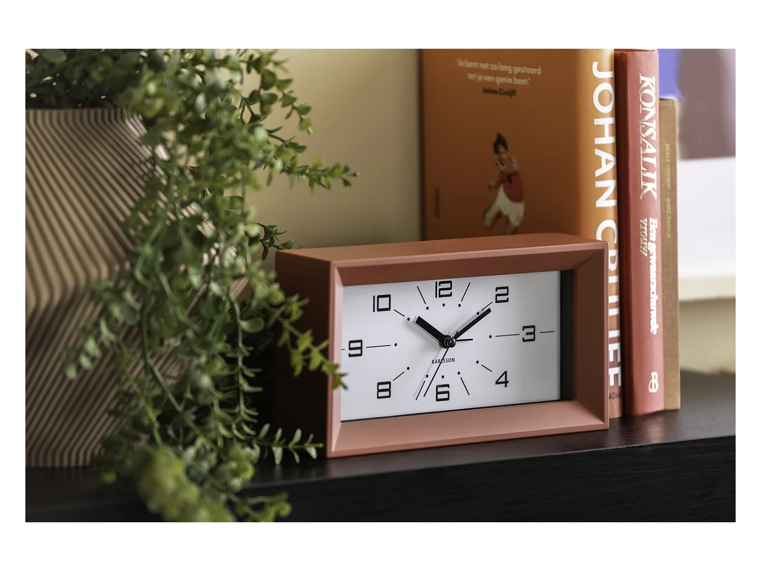 Réveil Lujo - 20,2x20,2x11,2 cm - Rouge