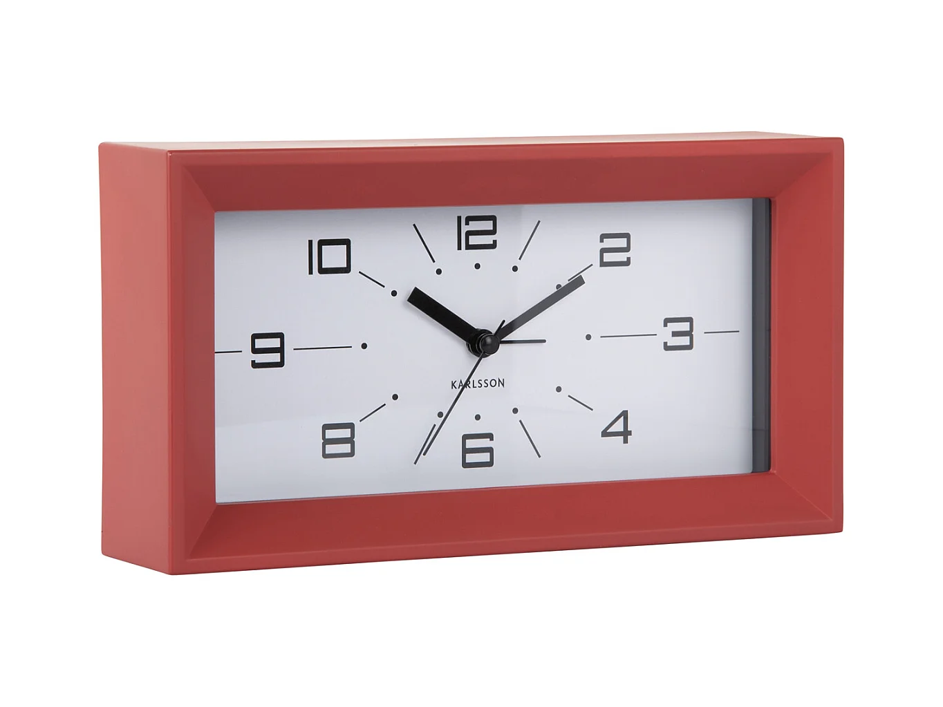Wekker Lujo  - 20.2x20.2x11.2 cm - Rood