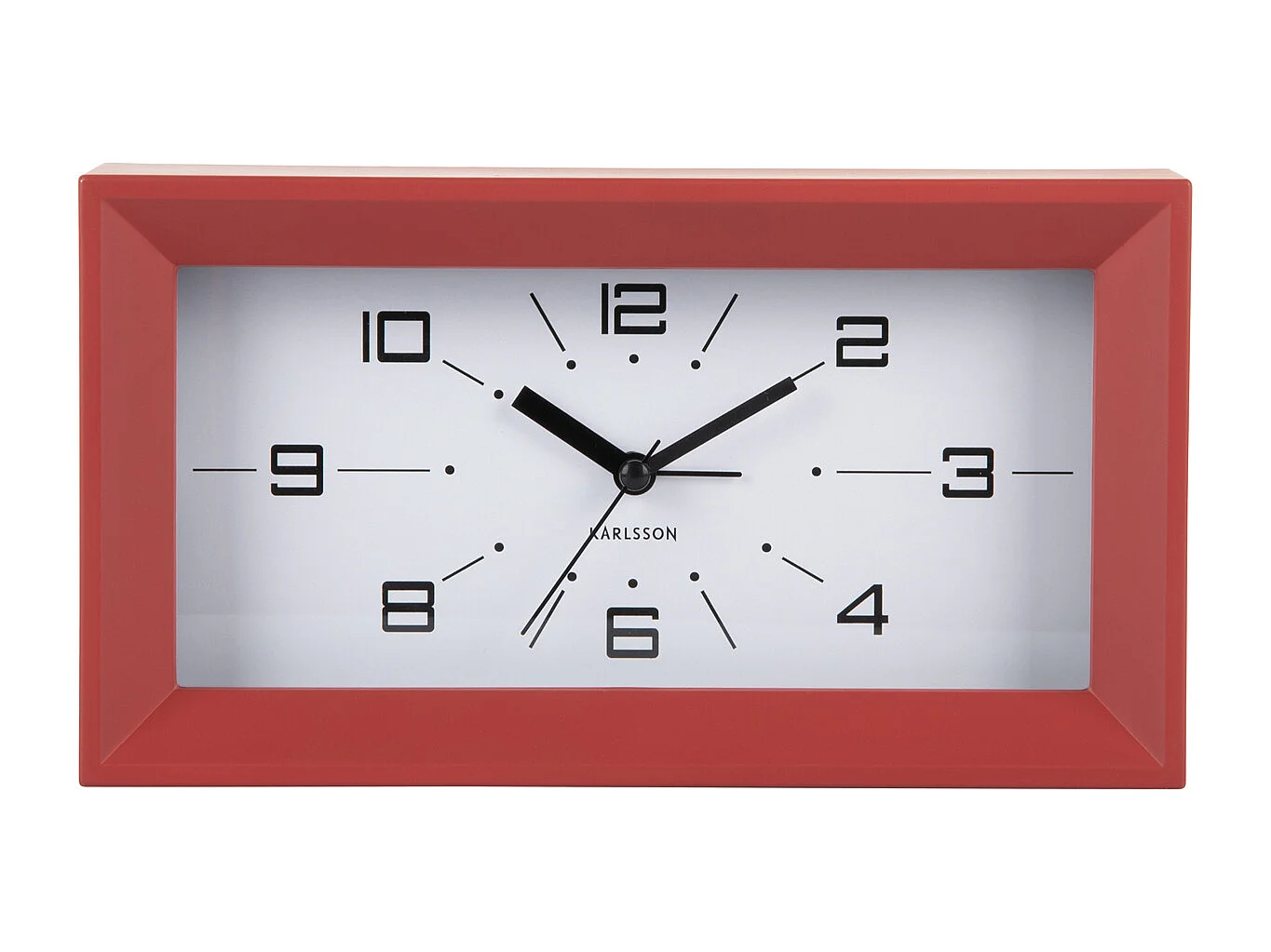 Réveil Lujo - 20,2x20,2x11,2 cm - Rouge