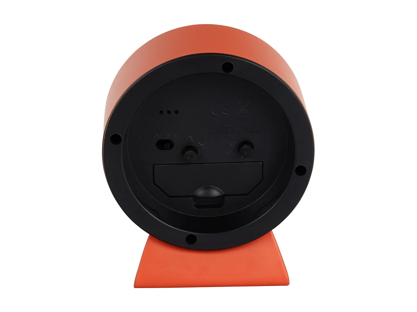 Réveil rétro cool - 11x11x13 cm - Orange