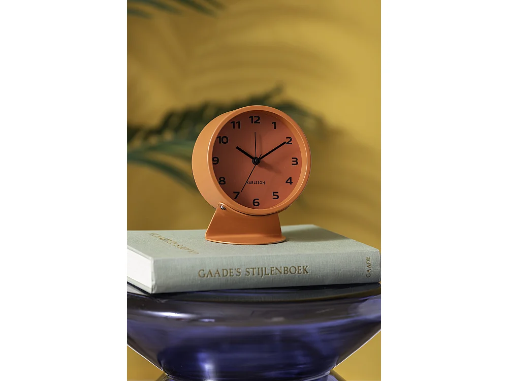 Réveil rétro cool - 11x11x13 cm - Orange