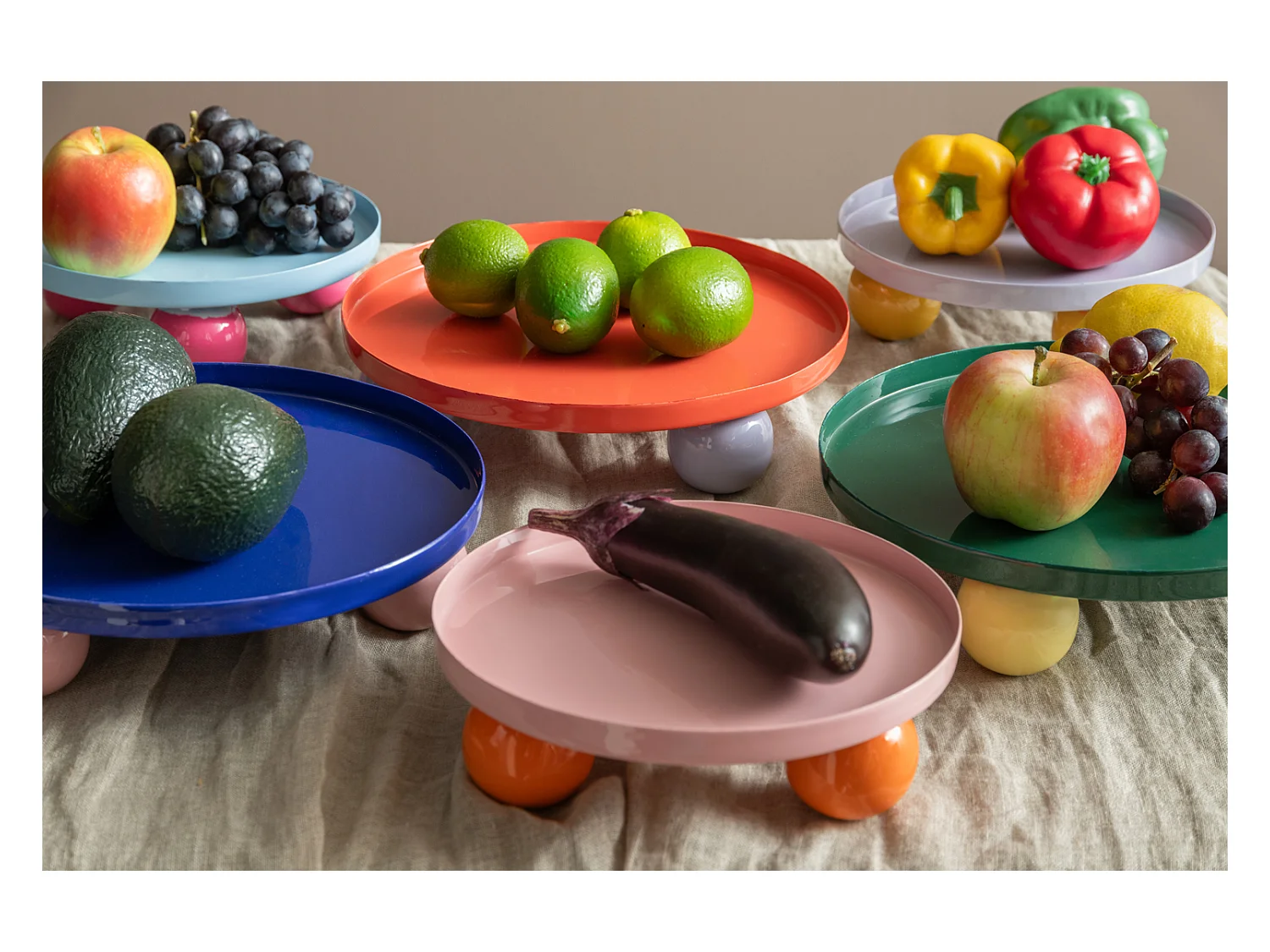 Plateau double Funky - 20x20x7 cm - Violet