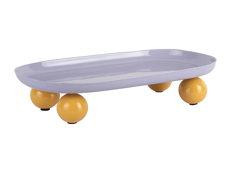 Plateau double Funky - 39x16x6 cm - Violet