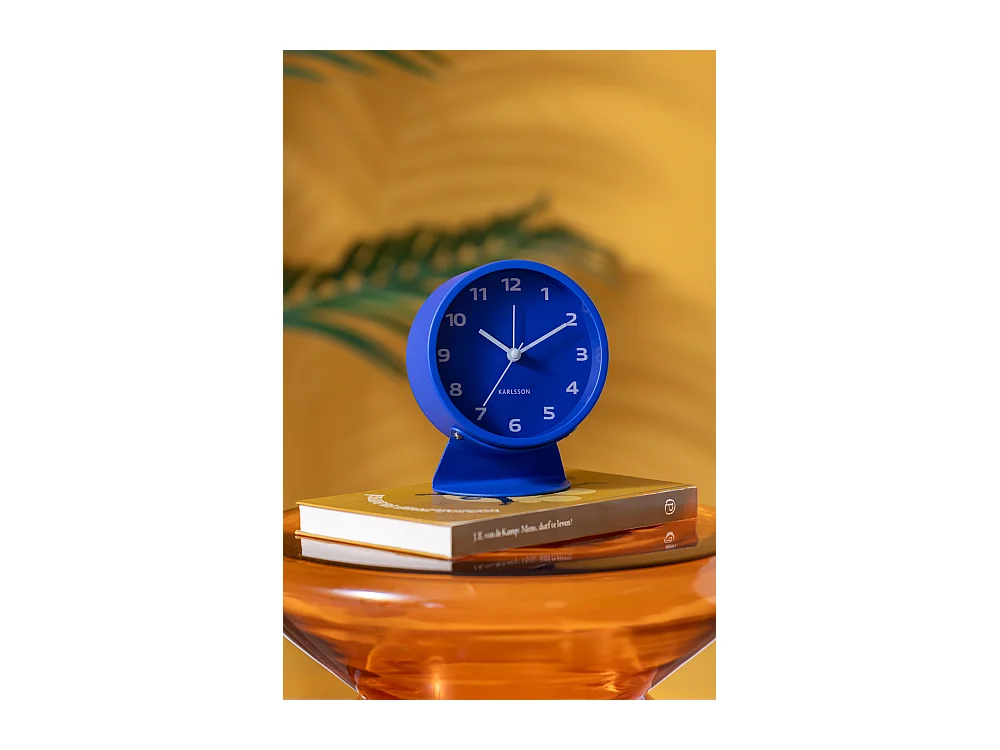 Réveil rétro cool - 11x11x13 cm - Bleu