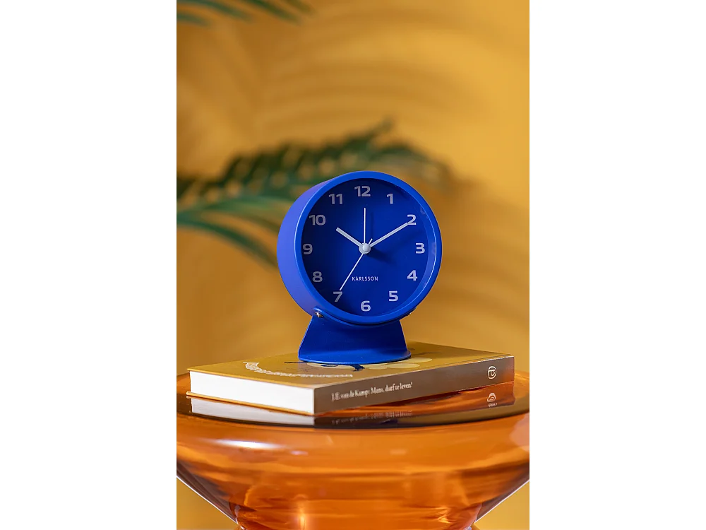 Réveil rétro cool - 11x11x13 cm - Bleu